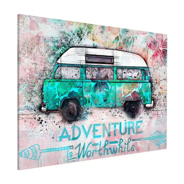 Bulli Adventure Collage Pastell Online Kaufen