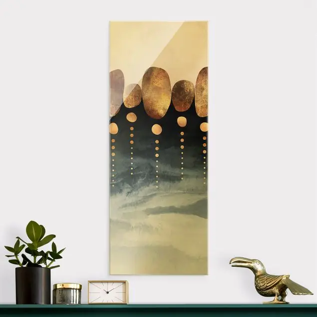 Letzte Chance Abstrakte goldene Steine