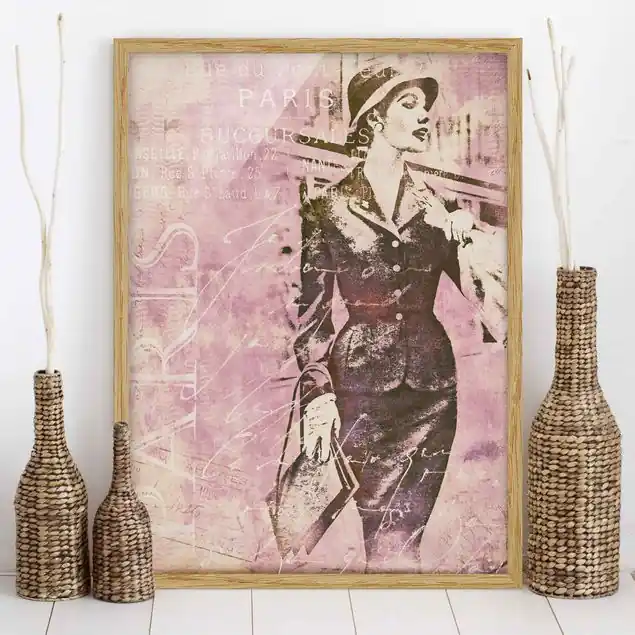 Preis Gesenkt Vintage Collage - Pariserin