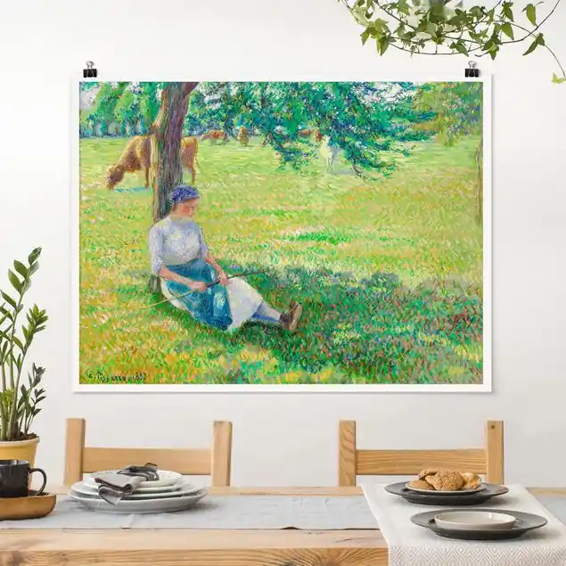 Camille Pissarro - Kuhhirtin Preisreduziert