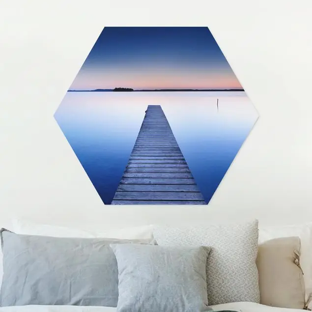 Flusssteg bei Sonnenuntergang Jetzt Bestellen