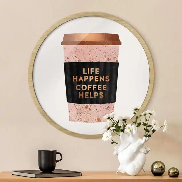 Life Happens Coffee Helps Gold Garantierte Lieferung