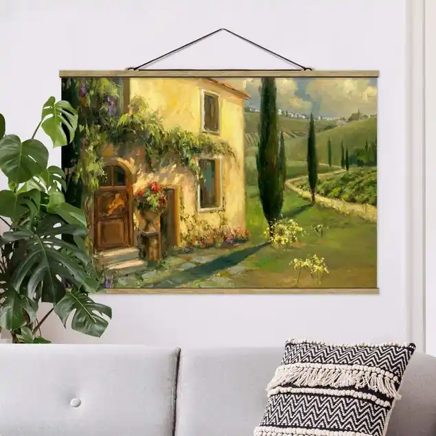 Italienische Landschaft - Zypresse Markenware