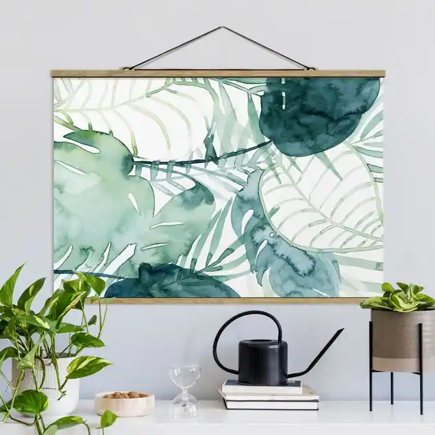Palmwedel in Wasserfarbe II Echt