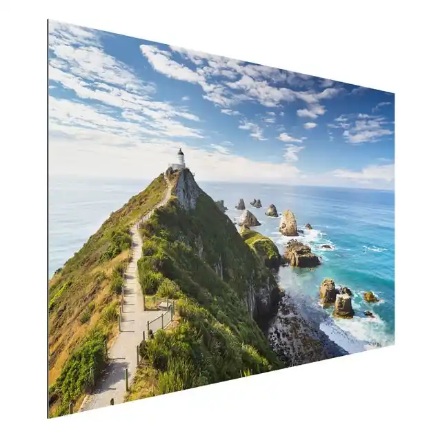 Nugget Point Leuchtturm und Meer Neuseeland Highlight