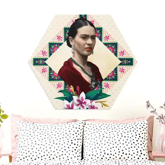 Frida Kahlo - Blumen und Geometrie Kostenloser Versand