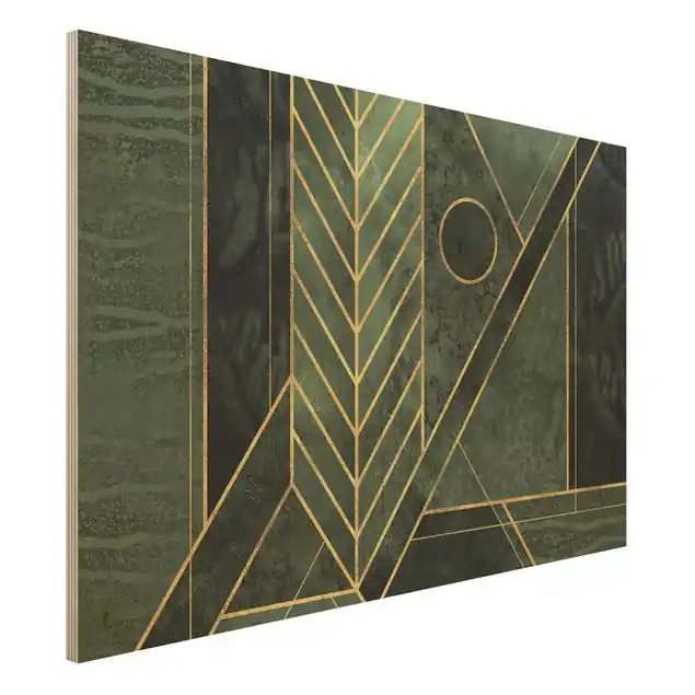 Geometrische Formen Smaragd Gold Solange Der Vorrat Reicht