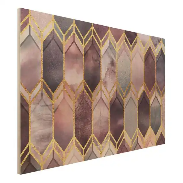 Mega-Angebot Glasmalerei geometrisch Rosé Gold