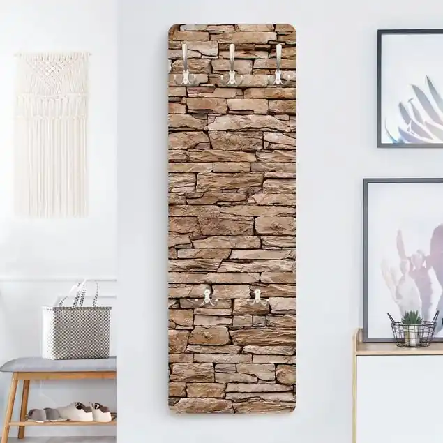 Crete Stonewall Wandgarderobe Holzpaneel Zertifiziert