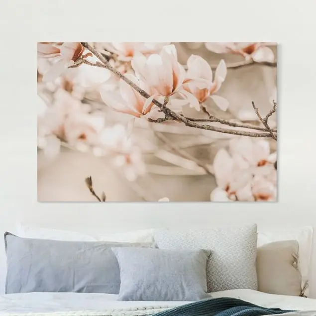 Kostenloser Rückversand Magnolienzweige im Vintagestil