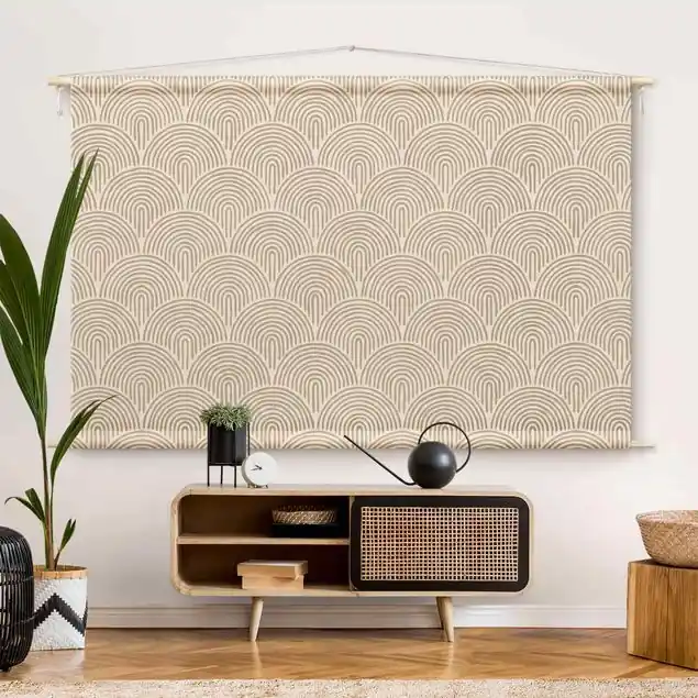 Nur Heute Boho Bogen Muster Beige
