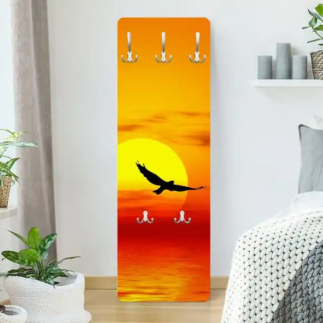 Nur Heute Fabulous Sunset Wandgarderobe Holzpaneel