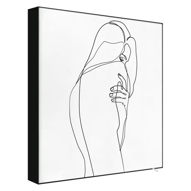 Line Art Frauenakt Schulter Schwarz Weiß Neu