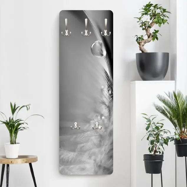 Story of a Waterdrop Black White Wandgarderobe Holzpaneel Billig