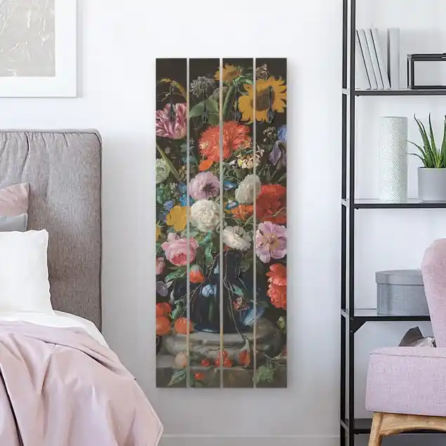 Wochenendangebot Jan Davidsz de Heem - Glasvase mit Blumen Wandgarderobe Holzpalette
