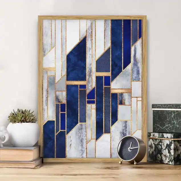 Geometrische Formen mit Gold Sichere Zahlung