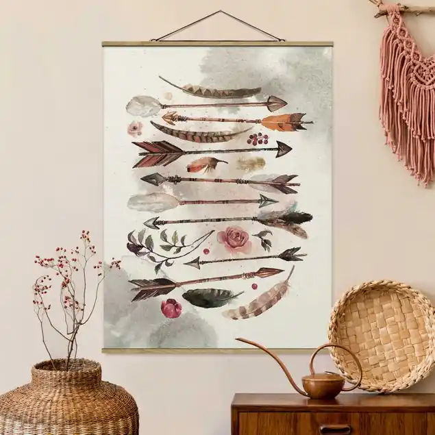 Boho Pfeile und Federn - Aquarell Heißes Angebot