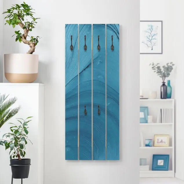 Sale Meliertes Blau Wandgarderobe