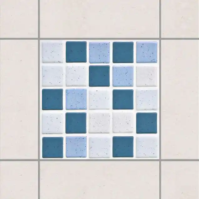 Solange Der Vorrat Reicht Mosaikfliesen Blau Grau