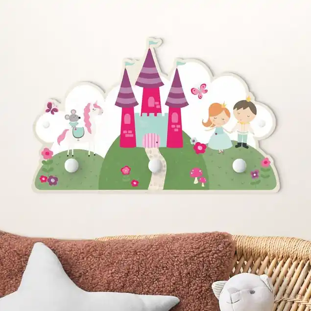 Nur Für Kurze Zeit Märchenschloss mit Prinz und Prinzessin Kindergarderobe Holz