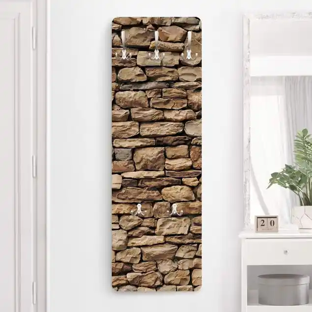 Sonderangebot Amerikanische Steinwand Wandgarderobe Holzpaneel