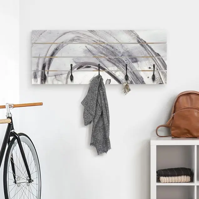 Markenware Sonar Schwarz Weiß II Wandgarderobe Holzpalette