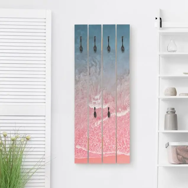 Neuheit Ozean in Pink Wandgarderobe