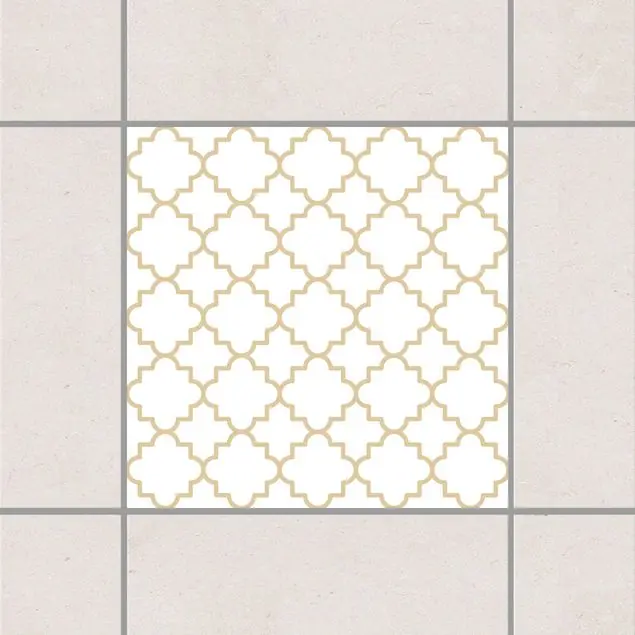 Must-Have Traditional Quatrefoil White Light Brown