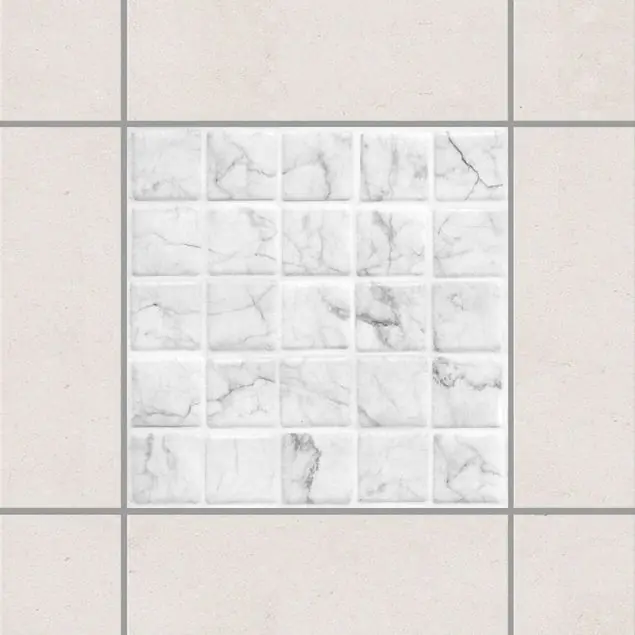 Mosaikfliese Marmoroptik Bianco Carrara Zertifiziert