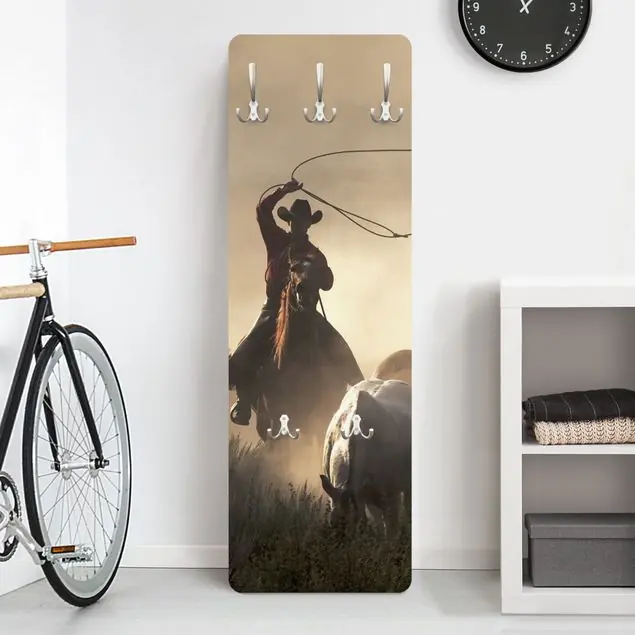 Markenprodukt Cowboys Wandgarderobe Holzpaneel