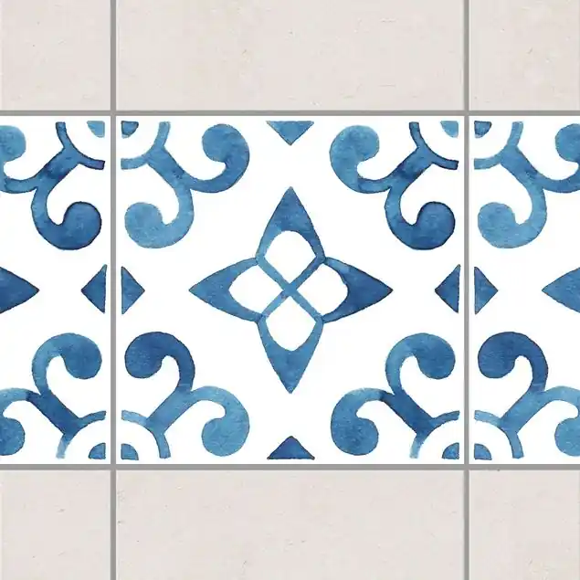 Muster Blau Weiß Serie No.5 Kostenloser Rückversand