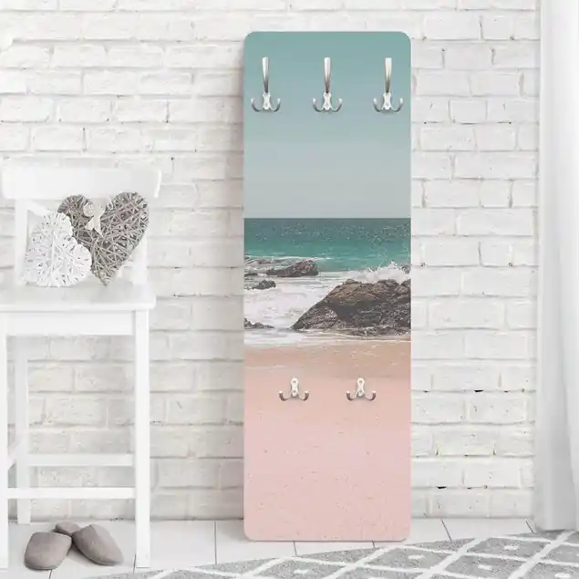 Beliebt Sonniger Strand Mexico Wandgarderobe Holzpaneel