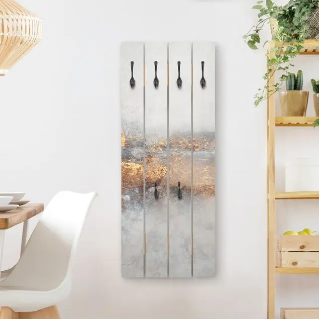 Gold-Grauer Nebel Wandgarderobe Sonderaktion