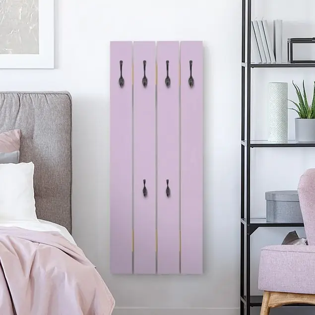 Neu Colour Lavender Wandgarderobe Holzpalette