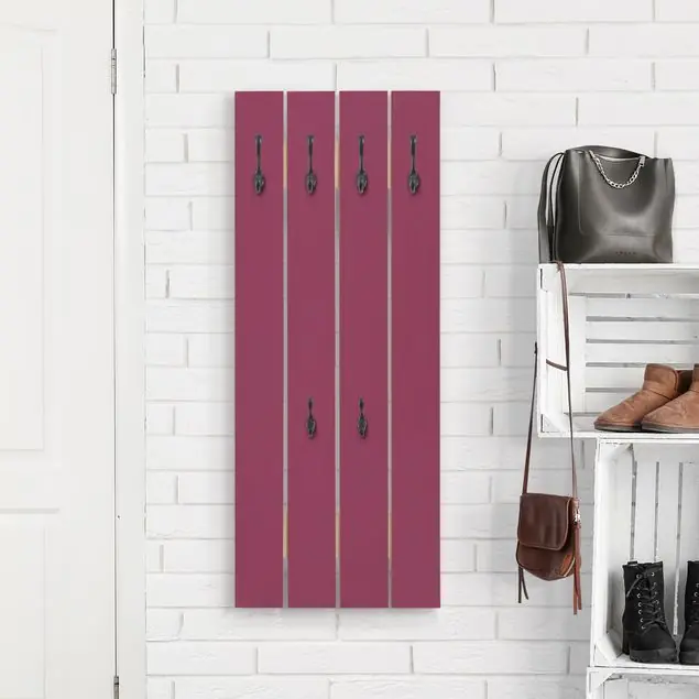 Colour Wine Red Wandgarderobe Holzpalette Kracherpreis