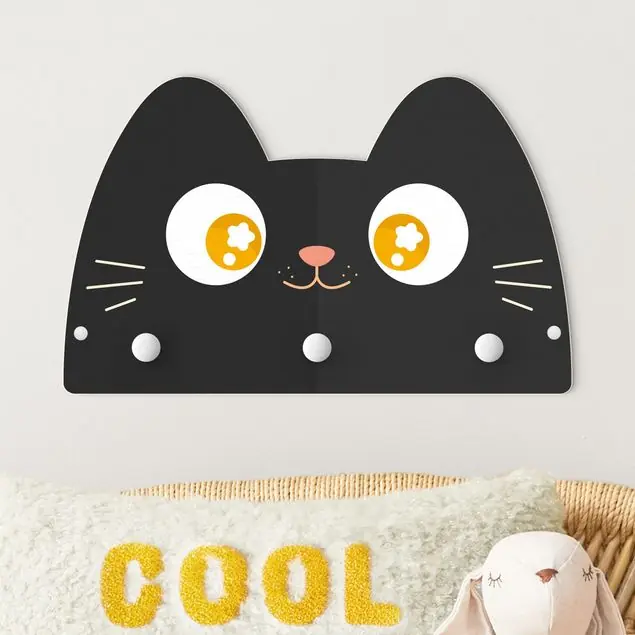 Bestpreis Frau Katze Kindergarderobe Holz