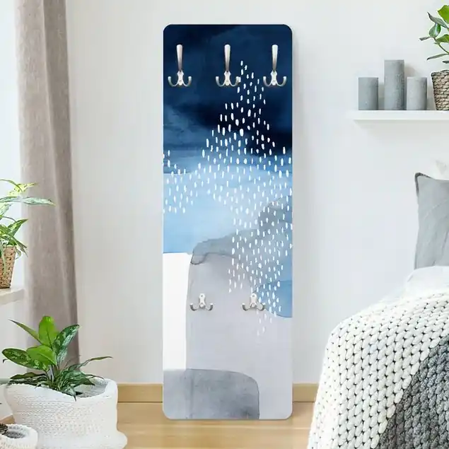 Abstrakter Wasserfall Wandgarderobe Holzpaneel Sale