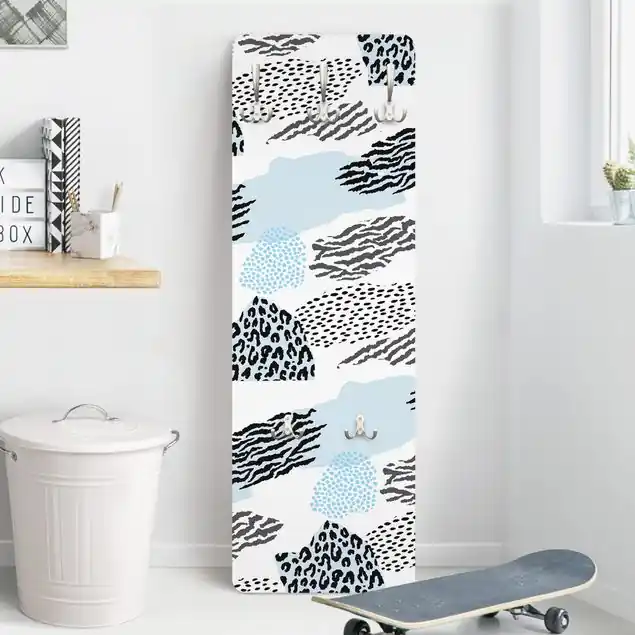 Sonderangebot Animalprint Zebra Tiger Leopard Arktis Wandgarderobe Holzpaneel
