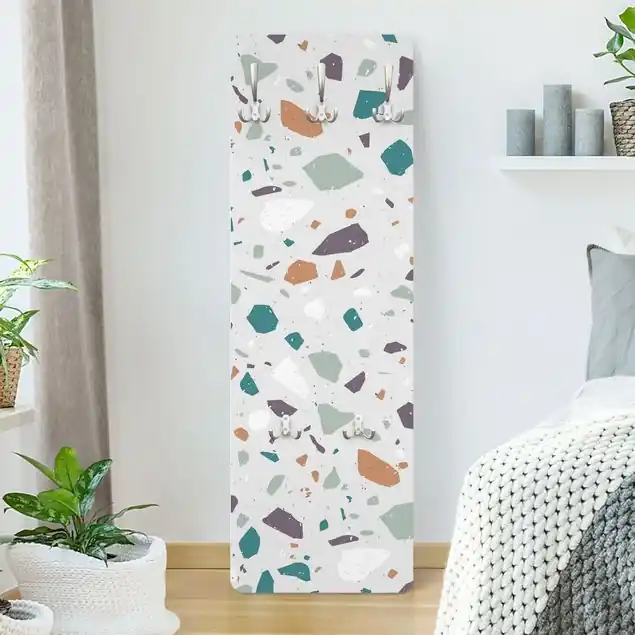 Detailliertes Terrazzo Muster Grosseto Wandgarderobe Holzpaneel Beliebt