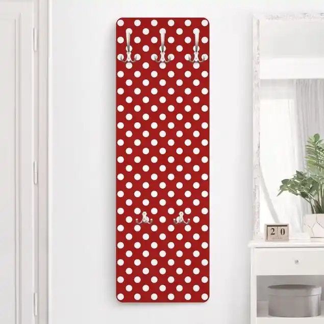 No.DS92 Punktdesign Girly Rot Wandgarderobe Holzpaneel Garantierte Lieferung