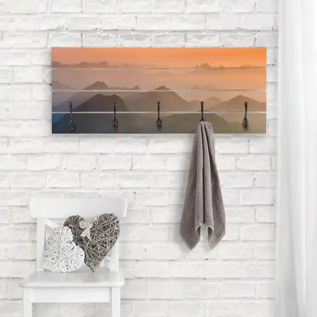Expressversand Blick von der Zugspitze Wandgarderobe Holzpalette