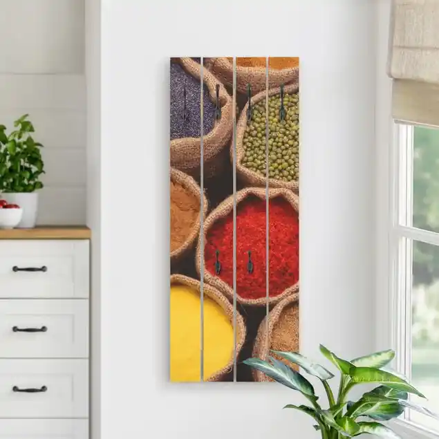 Colourful Spices Wandgarderobe Holzpalette Preisknaller