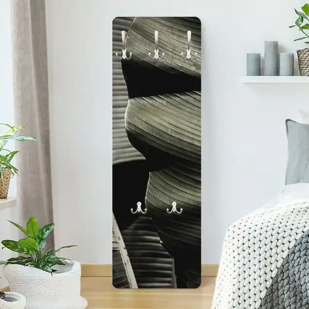 Saisonangebot Nahaufnahme Bananenblatt Wandgarderobe Holzpaneel