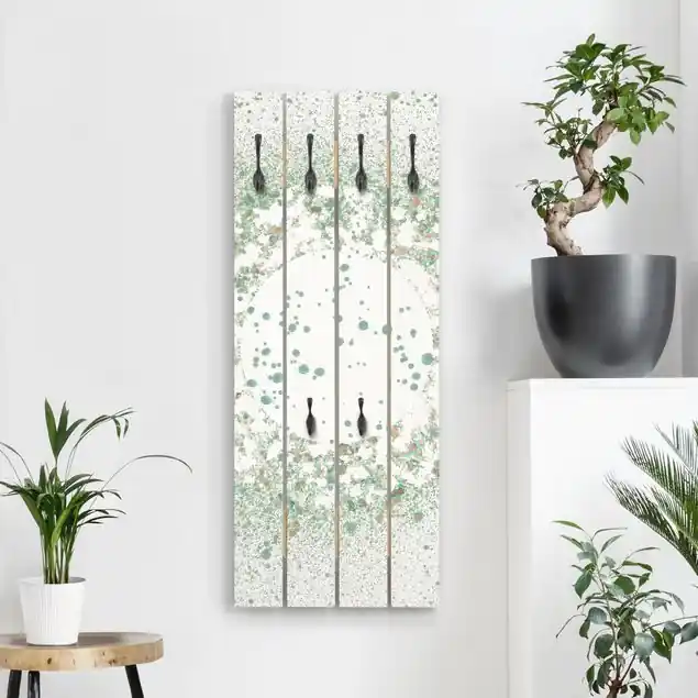 Kostenfreie Lieferung Türkiser Mikrokosmos II Wandgarderobe