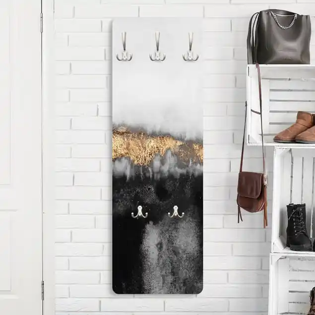 Kracherpreis Goldspuren in Aquarell Wandgarderobe