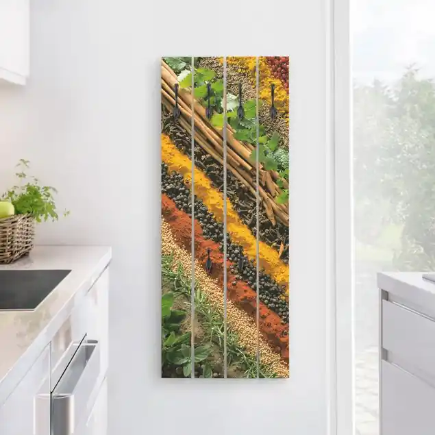 Gewürzstreifen Wandgarderobe Holzpalette Zertifiziert