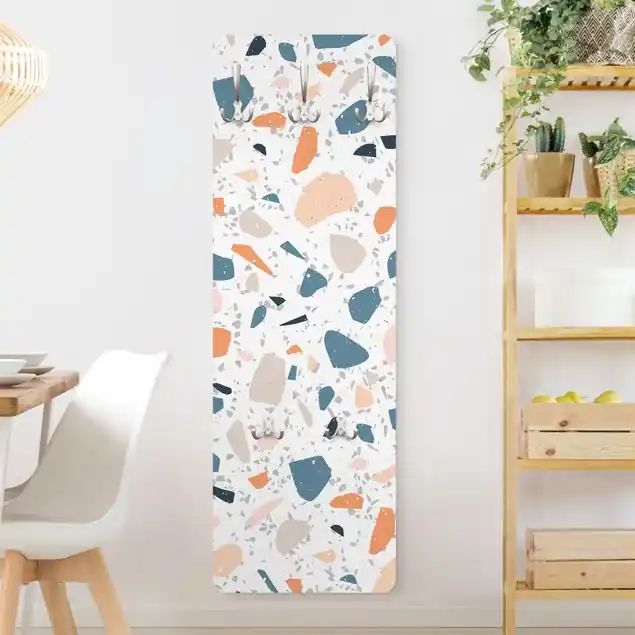 Angebot Detailliertes Terrazzo Muster Asti Wandgarderobe Holzpaneel