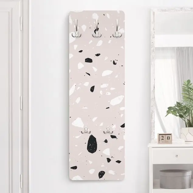 Terrazzo Muster Milano Wandgarderobe Holzpaneel Schneller Versand