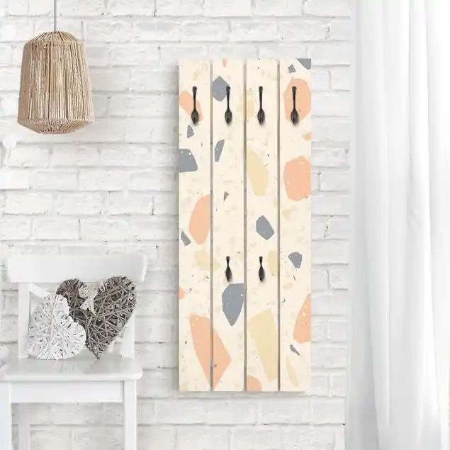Kostenloser Versand Detailliertes Terrazzo Muster Siena Wandgarderobe