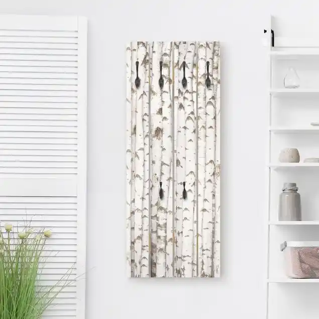 No.YK15 Birkenwand Wandgarderobe Holzpalette Highlight